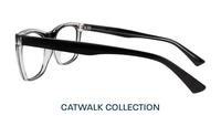 Clear Crystal / Black Glasses Direct Hazel Cat-eye Glasses - Side