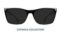 Clear Crystal / Black Glasses Direct Hazel Cat-eye Glasses - Sun