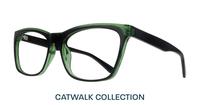 Crystal Green Black Glasses Direct Hazel Cat-eye Glasses - Angle