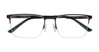 Matte Brown Glasses Direct Hector Square Glasses - Flat-lay