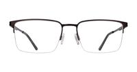 Matte Brown Glasses Direct Hector Square Glasses - Front