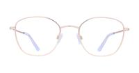 Satin Gold Glasses Direct Henley Round Glasses - Front