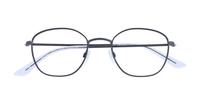Shiny Black Glasses Direct Henley Round Glasses - Flat-lay