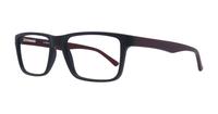 Matte Black / Red Glasses Direct Henry Square Glasses - Angle