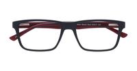 Matte Black / Red Glasses Direct Henry Square Glasses - Flat-lay