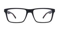 Matte Black / Red Glasses Direct Henry Square Glasses - Front