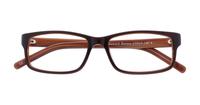 Brown Glasses Direct Howard Rectangle Glasses - Flat-lay