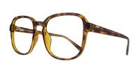 Bi layer Havana / Yellow Glasses Direct Jada Square Glasses - Angle