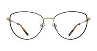 Shiny Brown / Matte Gold Glasses Direct Janey Oval Glasses - Front