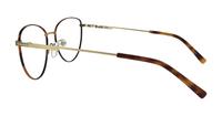 Shiny Gold / Havana Glasses Direct Janey Oval Glasses - Side