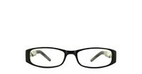 Shiny Black Glasses Direct Jasmin Rectangle Glasses - Front
