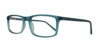 Matte Crystal Blue Glasses Direct Jerry Rectangle Glasses - Angle