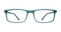 Matte Crystal Blue Glasses Direct Jerry Rectangle Glasses - Front