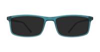 Matte Crystal Blue Glasses Direct Jerry Rectangle Glasses - Sun
