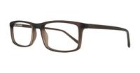 Matte Crystal Brown Glasses Direct Jerry Rectangle Glasses - Angle