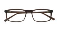 Matte Crystal Brown Glasses Direct Jerry Rectangle Glasses - Flat-lay