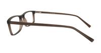 Matte Crystal Brown Glasses Direct Jerry Rectangle Glasses - Side