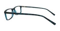 Matte Havana Blue Glasses Direct Jerry Rectangle Glasses - Side