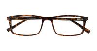 Shiny Havana Glasses Direct Jerry Rectangle Glasses - Flat-lay