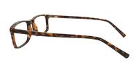 Shiny Havana Glasses Direct Jerry Rectangle Glasses - Side