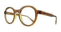 Crystal Brown / Crystal Yellow Glasses Direct Joby Round Glasses - Angle