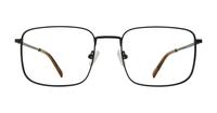 Shiny Black Glasses Direct John Rectangle Glasses - Front
