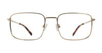 Shiny Gold Glasses Direct John Rectangle Glasses - Front