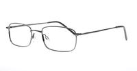 Gunmetal Glasses Direct Judge Rectangle Glasses - Angle