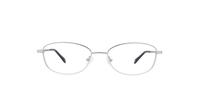 Matt Silver Glasses Direct Jules Oval Glasses - Front