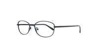 Shiny Black Glasses Direct Jules Oval Glasses - Angle