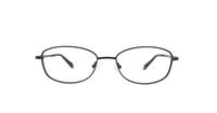 Shiny Black Glasses Direct Jules Oval Glasses - Front