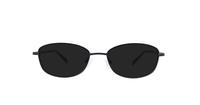 Shiny Black Glasses Direct Jules Oval Glasses - Sun