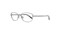 Shiny Dark Gunmetal Glasses Direct Jules Oval Glasses - Angle