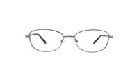 Shiny Dark Gunmetal Glasses Direct Jules Oval Glasses - Front