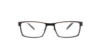 Matt Black Glasses Direct Julian Rectangle Glasses - Front