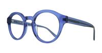 Crystal Dark Blue Glasses Direct Justin Round Glasses - Angle
