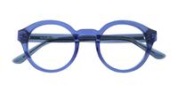 Crystal Dark Blue Glasses Direct Justin Round Glasses - Flat-lay
