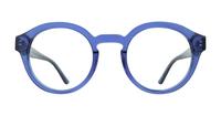 Crystal Dark Blue Glasses Direct Justin Round Glasses - Front
