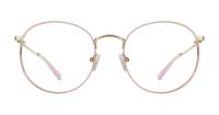 Shiny Gold / Pink Glasses Direct Kade Round Glasses - Front