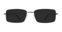 Matte Gunmetal Glasses Direct Kai Rectangle Glasses - Sun