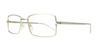 Shiny Gold Glasses Direct Kai Rectangle Glasses - Angle