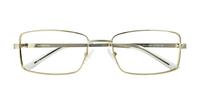 Shiny Gold Glasses Direct Kai Rectangle Glasses - Flat-lay