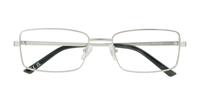 Shiny Silver Glasses Direct Kai Rectangle Glasses - Flat-lay