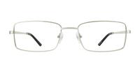 Shiny Silver Glasses Direct Kai Rectangle Glasses - Front