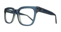 Crystal Blue Grey Glasses Direct Kami Wayfarer Glasses - Angle