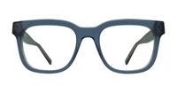 Crystal Blue Grey Glasses Direct Kami Wayfarer Glasses - Front