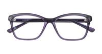 Crystal Purple Glasses Direct Kara Wayfarer Glasses - Flat-lay