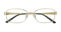 Shiny Gold Glasses Direct Karl Rectangle Glasses - Flat-lay