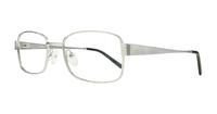 Shiny Silver Glasses Direct Karl Rectangle Glasses - Angle