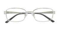 Shiny Silver Glasses Direct Karl Rectangle Glasses - Flat-lay